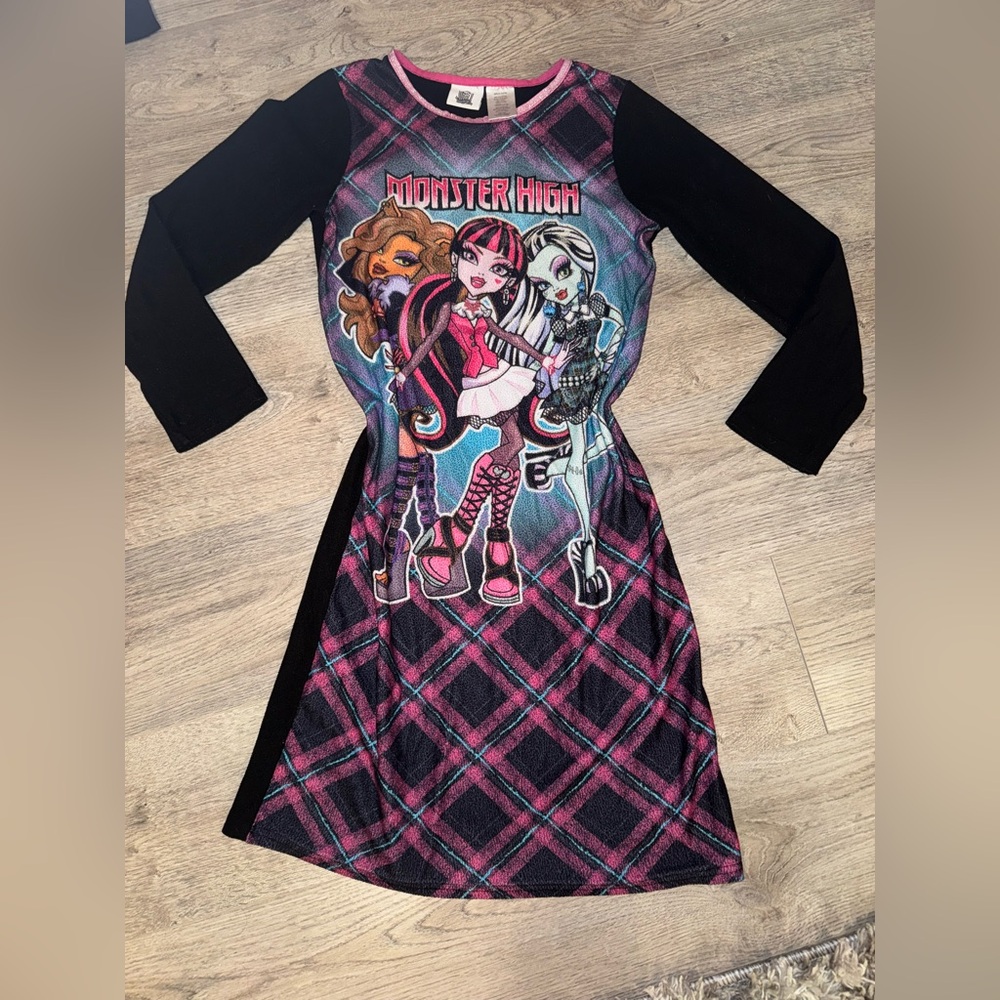 Rare Y2K 2013 Black and pink Monster High dress 14/16